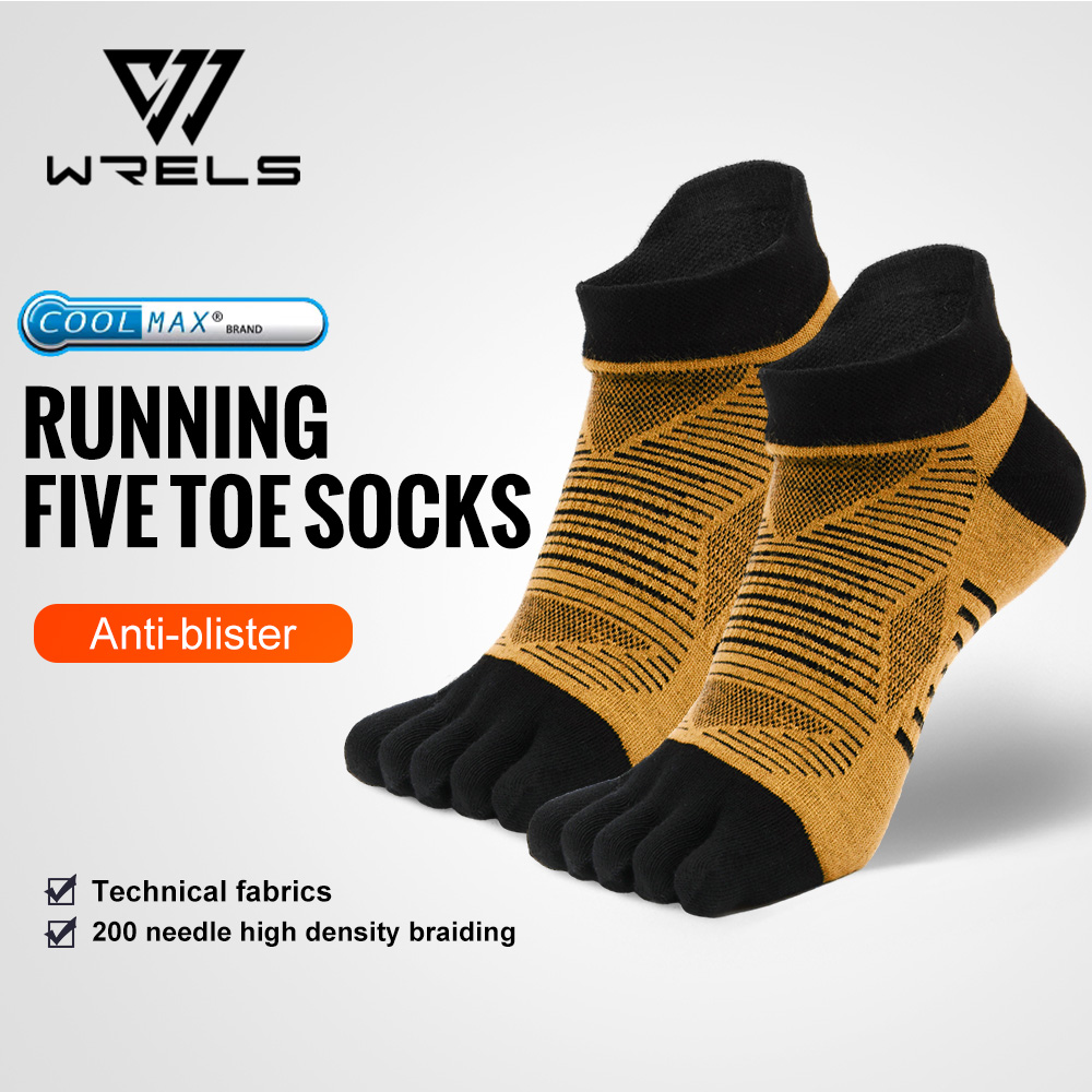 Wool Hiking Sock - WRELS COOLMAX 5 本指ソックス高性能アスレチックつま先ソックス 1/3 ペア吸湿発散性通気性速乾性