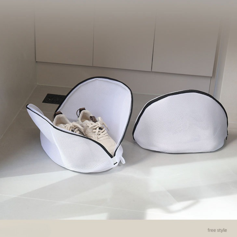 Sock Organizer Tray - メッシュシューズ洗濯バッグ、ジッパー付きランドリーオーガナイザー、スニーカー、ランニングシューズ、靴下用、通気性のある保護収納、旅行用