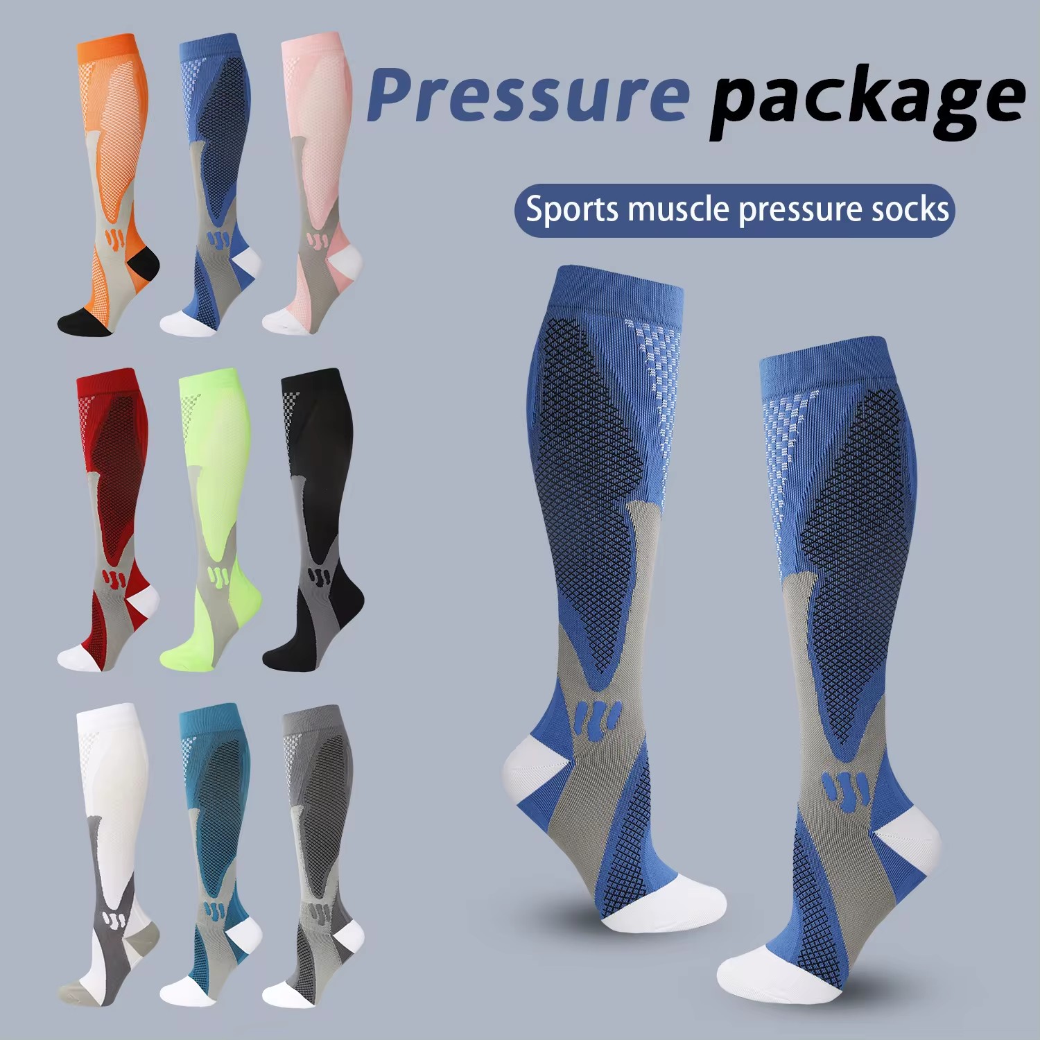 Compression Sock Medical - Brothock メディカルスポーツコンプレッションソックス 男女兼用 20-30mmHg ランニングナースソックス 静脈瘤用