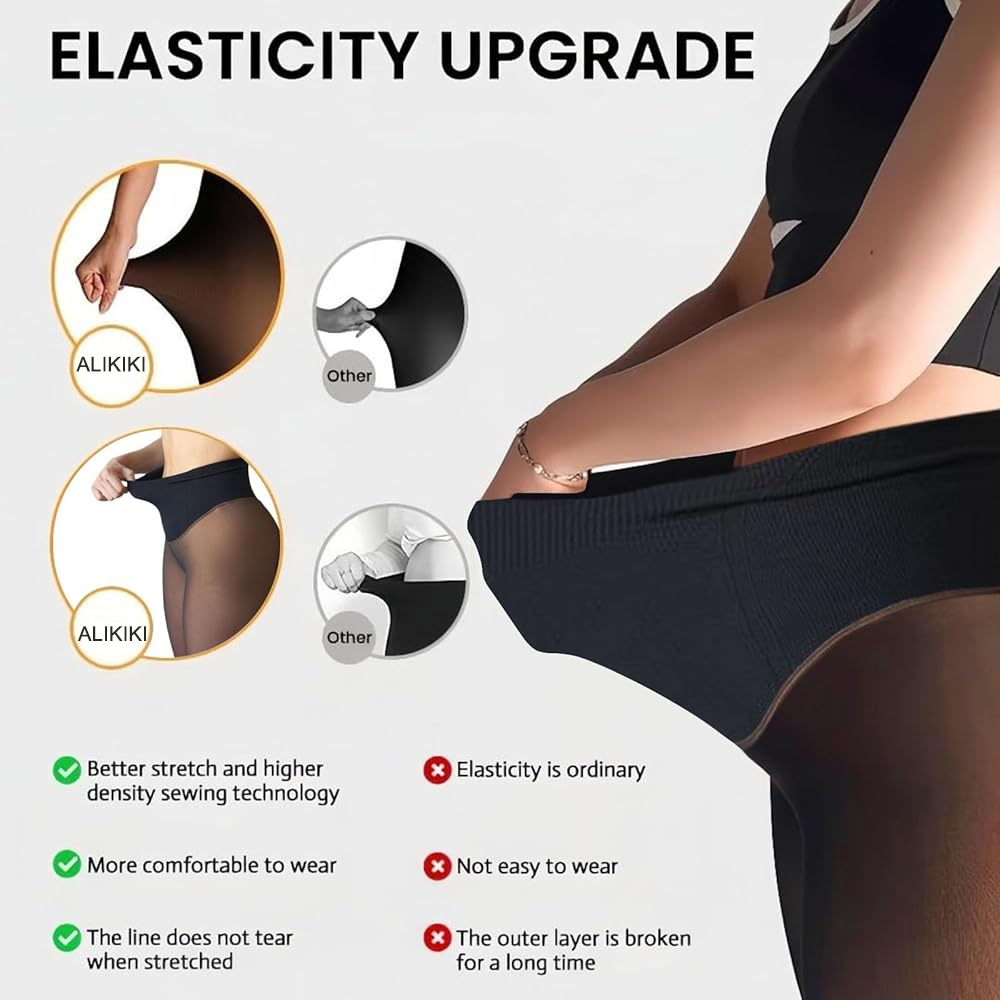 ワンシームフリース裏地レギンス、コンプレッションバンドシェイ - Tights Pantyhose Sheer のレビューと価格