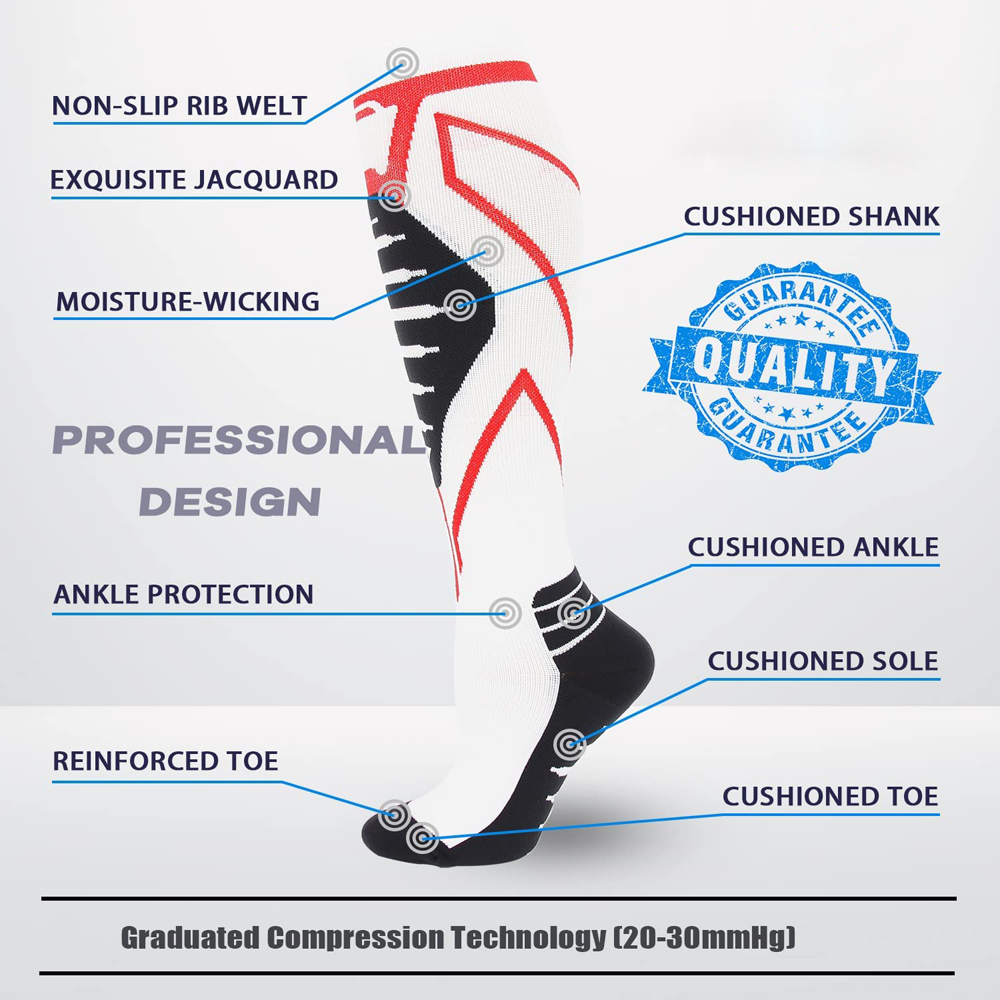 男女兼用着圧ソックス 1足 20-30mmHg 膝丈 - 医 - Compression Sock Medical のレビューと価格