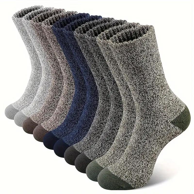 男性用メリノウールソックス5足、超厚手のハイキングソックス、 - Wool Hiking Sock のレビューと価格
