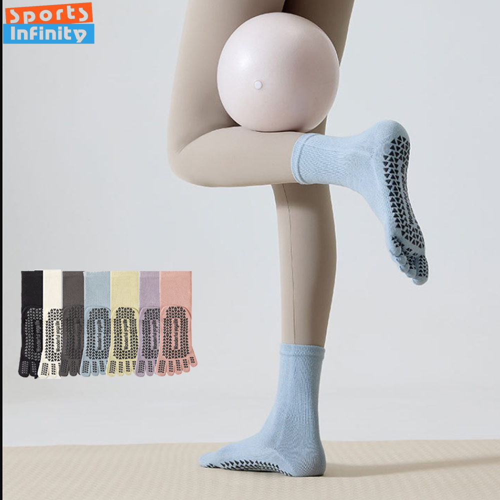 ファッション五本指分割つま先ヨガソックス滑り止め女性用プロフ - Toe Sock Split のレビューと価格