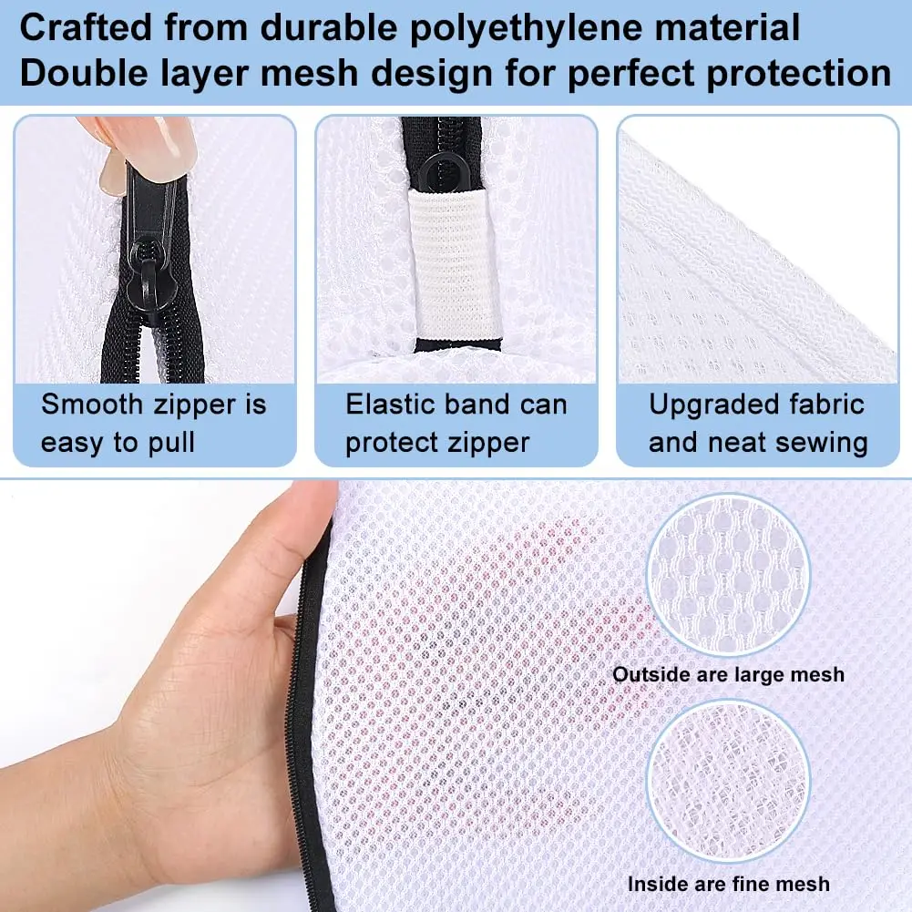 メッシュシューズ洗濯バッグ、ジッパー付きランドリーオーガナイ - Sock Organizer Tray のレビューと価格