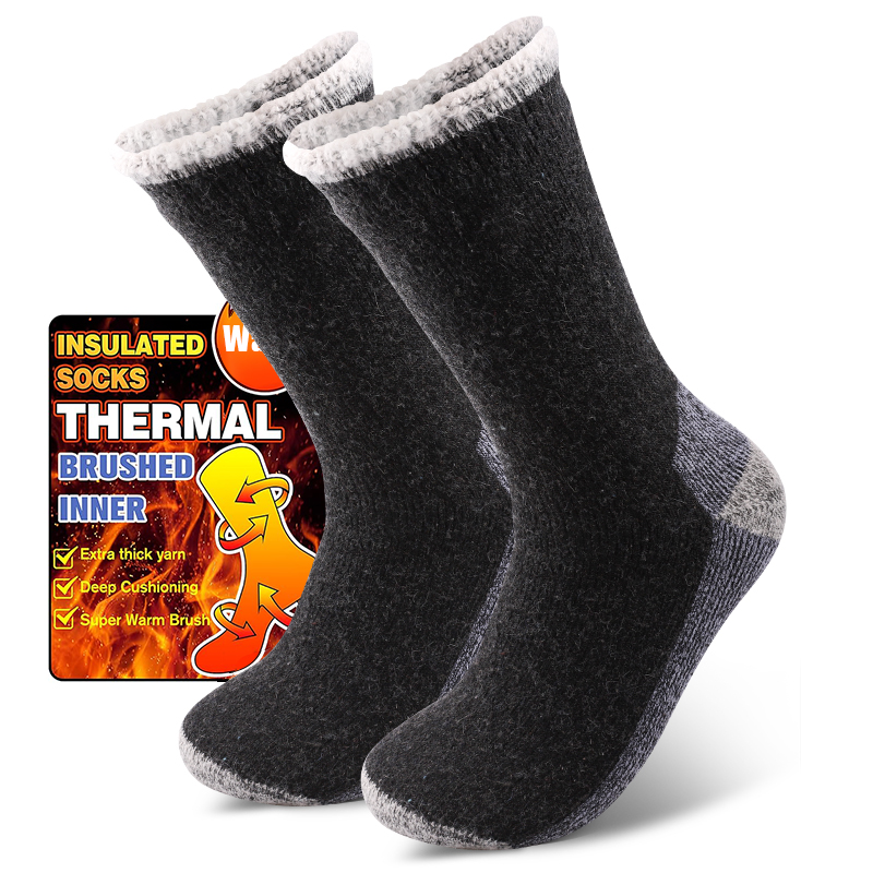 1 ペアメンズメリノウール暖かい靴下スノーソックス保温性と耐 - Wool Hiking Sock のレビューと価格